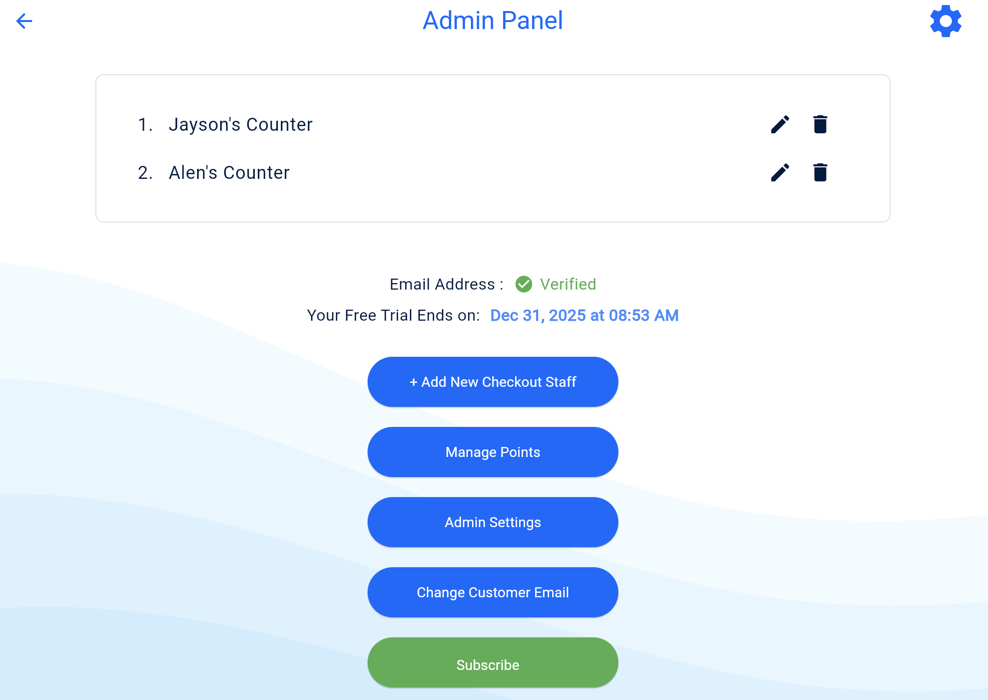 Point Hunt - Shopper Rewards - Admin panel page